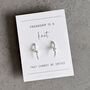 Friendship Knot Sterling Silver Bar Earrings, thumbnail 1 of 8