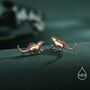 Sterling Silver Tiny Bearded Dragon Stud Earrings, thumbnail 3 of 12