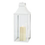 59cm Outdoor White Metal Tru Glow® Candle Lantern, thumbnail 2 of 2