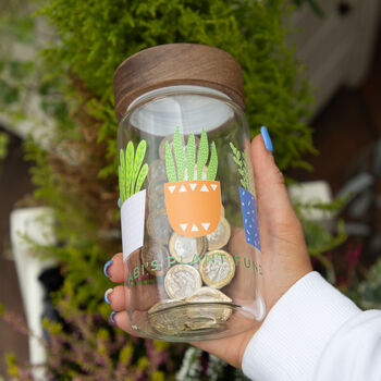 Personalised Plant Fund Glass Storage Jar, 2 of 9