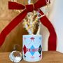 Personalised Harlequin, Pearls And Bow Candle, thumbnail 2 of 3