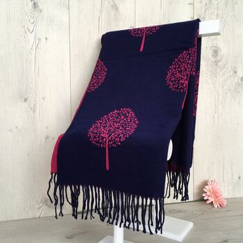 Cashmere Mulberry Tree Of Life Print Scarf, 5 of 12