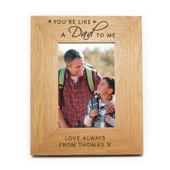 Personalised Step Dad Oak Picture Frame Five X Seven, 2 of 3