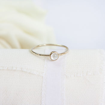 Sonora Ring // Moonstone And Gold Stacking Ring, 2 of 5