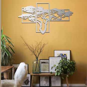 African Savannah Metal Tree Wall Art: Home Decor, 6 of 11