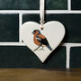 Chaffinch Ceramic Heart, thumbnail 1 of 3