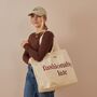 Personalised Slogan Cotton Canvas Tote Bag In Burgundy, thumbnail 4 of 4