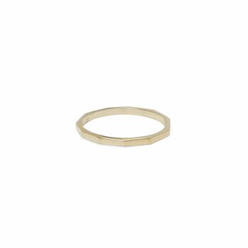 Hexagon Stacking Ring Gold Vermeil, 2 of 3
