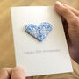 Personalised 20th China Anniversary Origami Heart Card, thumbnail 2 of 6