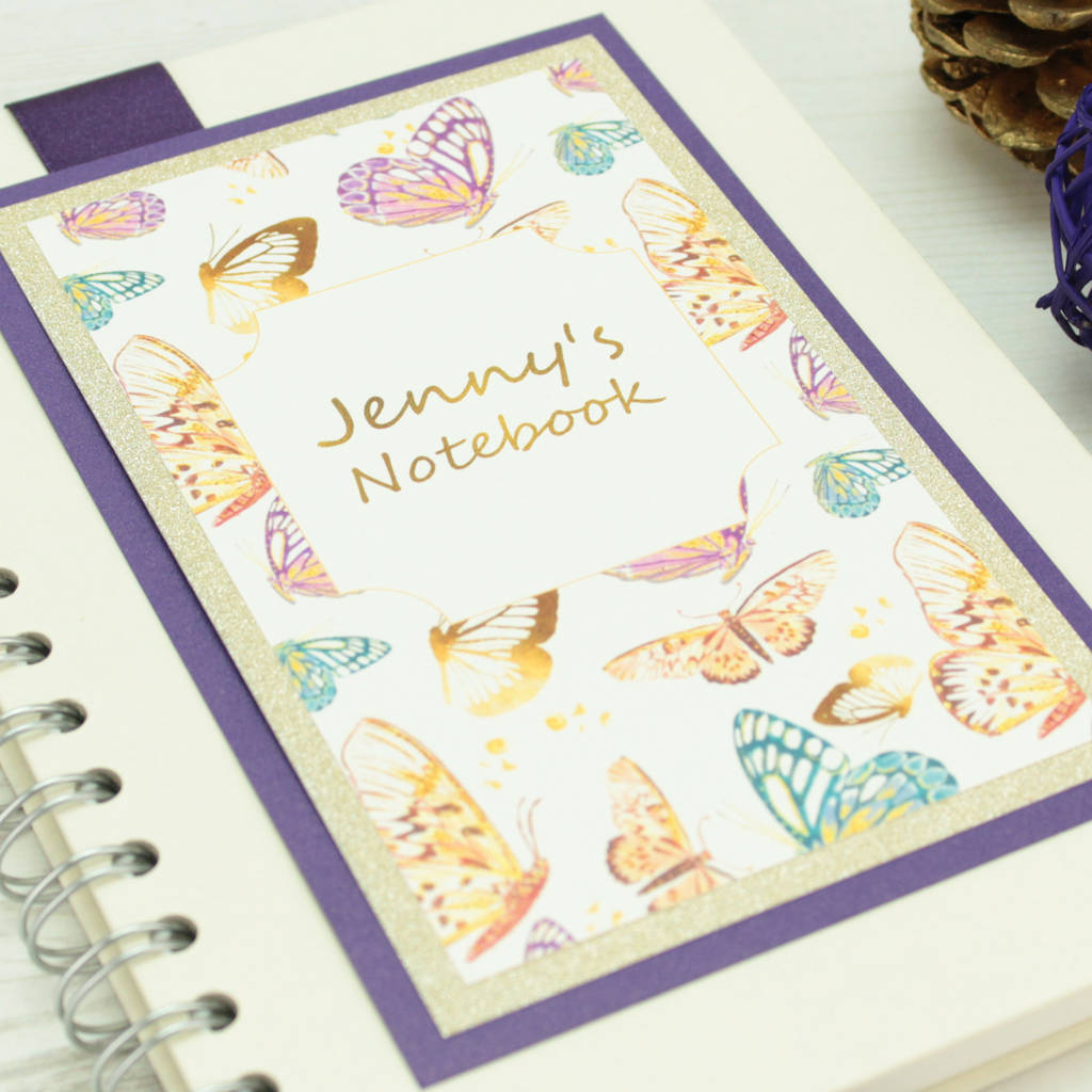 Personalised Butterfly Notebook By Dreams To Reality Design Ltd