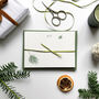 Falling Pine Leaves Personalised Winter Flatnotes, thumbnail 1 of 5