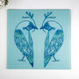 Lovebirds Aqua Turquoise Worktop Protector Cutting Board, thumbnail 9 of 9