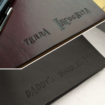 Personalised Refillable Leather Notebook, 6 of 12
