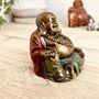 Small Gold Laughing Buddha Ornament To Bring Luck, thumbnail 2 of 6