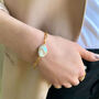 Gold Plated Statement Pearl Chain Bracelet, thumbnail 1 of 3