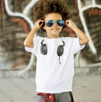 Music Dj Headphones Kids T Shirt, 2 of 5