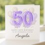 50th Birthday Card For Sister, Custom Gift For Women, thumbnail 4 of 8