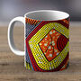 Red And Orange African Print Mug Fabric 17, thumbnail 1 of 2