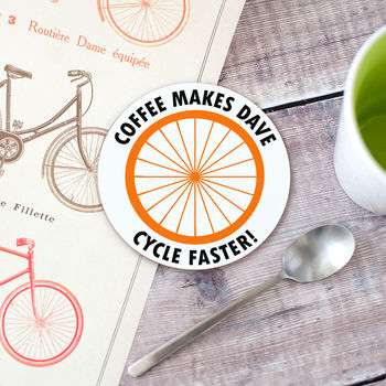 Personalised 'Coffee Makes Me Cycle Faster' Mug, 2 of 10