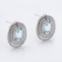 Blue Topaz 925 Sterling Silver Statement Earrings, thumbnail 1 of 3