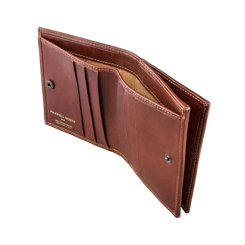 Italian Leather Bifold Wallet With Coins The Rocca By Maxwell Scott