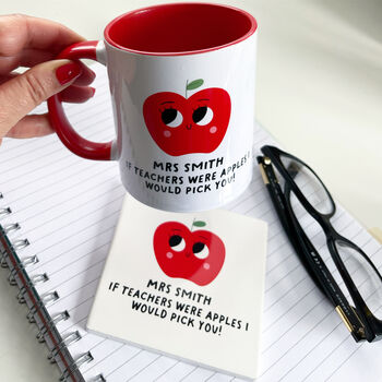 Personalised Good Apple Teacher Mug Thank You Gift, 3 of 5