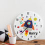 Bedroom Space Theme Personalised Clock Gift, thumbnail 1 of 3