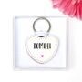 Personalised Heart Name Glitter Style Keyring, thumbnail 1 of 2
