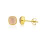 Brooklyn Rose Quartz And Gold Plated Studs, thumbnail 4 of 5