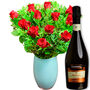 A Dozen Red Rose Flowers Chocolates And Prosecco, thumbnail 9 of 9