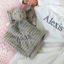 Personalised Elephant Ribbed Comforter And Blanket Set, thumbnail 4 of 12