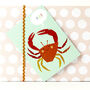 Mini Crab Greetings Card, thumbnail 4 of 4