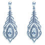 Vintage Style Feather Crystal Earrings, thumbnail 2 of 3