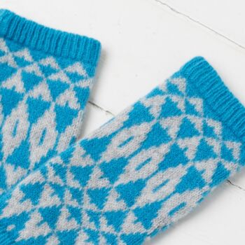 Bright Mirror Knitted Wrist Warmers, 10 of 10