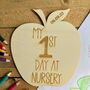 First Day Of Nursery Photo Prop Apple Sign, thumbnail 2 of 5