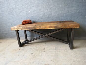 Industrial Reclaimed Custom Coffee Table Tv Stand 205, 2 of 6