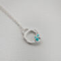 Turquoise Eternity Silver Necklace December Birthstone, thumbnail 1 of 8