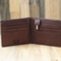 Personalised Colombian Leather Wallet Zip Coin Pocket, thumbnail 8 of 10