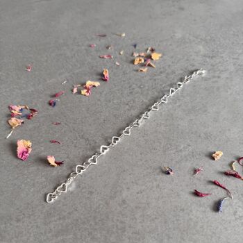 Mother’s Love Sterling Silver Linked Hearts Bracelet, 2 of 5