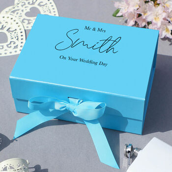 Luxury Personalised Mr And Mrs Wedding Gift Box, 2 of 4