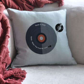 Personalised Vinyl Song Cushion, 3 of 4