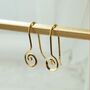 Sterling Silver Simple Spiral Dangly Earrings, thumbnail 5 of 9