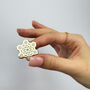 Personalised Christmas Snowflake Enamel Pin Badge Brooch, thumbnail 1 of 4