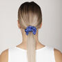 100% Silk Small Scrunchie Abstract Blue, thumbnail 1 of 2