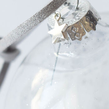 Hand Engraved Glass Christmas Bauble, 3 of 10