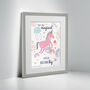 Personalised Unicorn Children’s Nursery Framed Print, thumbnail 6 of 10