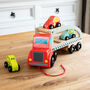 Personalised Vroom Vroom Pull Along Car Carrier Lorry, thumbnail 2 of 4