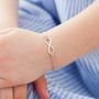 Sterling Silver Infinity Silk Personalised Bracelet, thumbnail 5 of 8