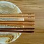 Personalised Wood Chopsticks+Rest:Perfect Engraved Gift, thumbnail 1 of 11