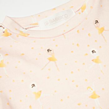 Baby And Children's Pink Ballerina Print Cuffed Pyjamas, 5 of 6